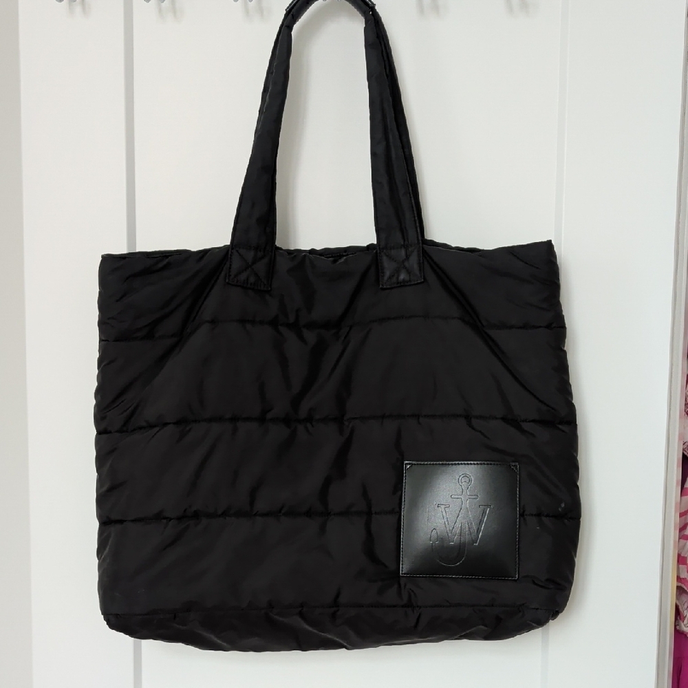 JW Anderson X Uniqlo Puffer Logo Black Tote Bag